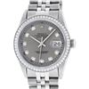 Image 1 : Rolex 36MM Stainless Steel Slate Grey Diamond 36MM Datejust Wristwatch