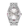 Image 2 : Rolex Mens Stainless Steel 36MM Silver Index Diamond And Ruby Datejust With Role
