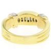 Image 5 : Unique 14k Yellow & White Gold 0.56 ctw Graduated Baguette Cut Diamond Band Ring