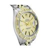 Image 3 : Rolex Mens 36MM 2Tone Yellow Gold And Steel 18K Gold Pyramid Diamond Bezel Datej