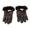 Hermes Brown Lambskin Leather Soya Gloves