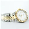 Image 4 : Rolex Mens Two Tone White Roman Pyramid Diamond Bezel Datejust Wristwatch 36MM