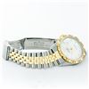 Image 9 : Rolex Mens Two Tone White Roman Pyramid Diamond Bezel Datejust Wristwatch 36MM