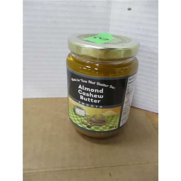 SHELF PULLS (AS IS):  SMOOTH ALMOND CASHEW BUTTER (365G) - JAR