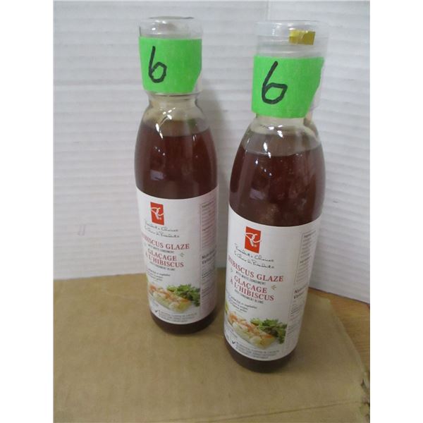 SHELF PULLS (AS IS):  HIBISCUS GLAZE - 2 JARS