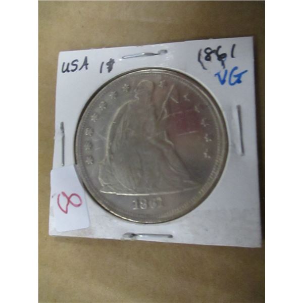 1861 USA SILVER DOLLAR