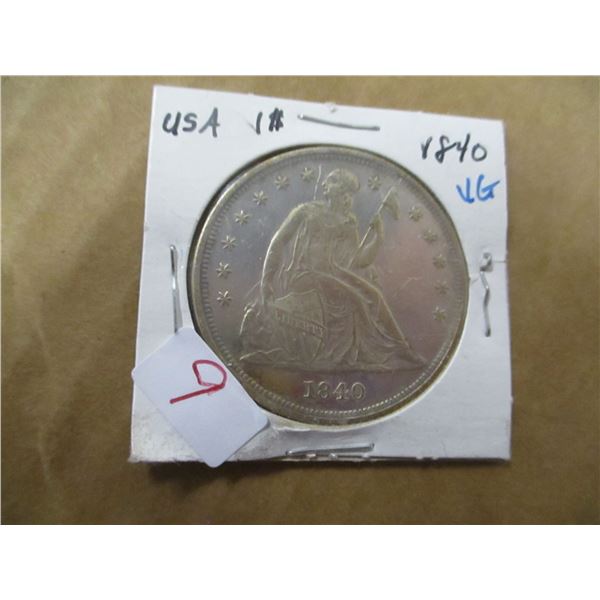 1840 USA SILVER DOLLAR