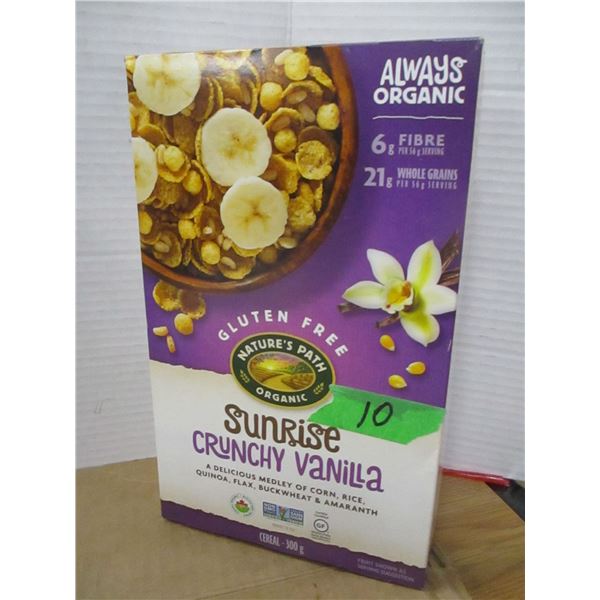 SHELF PULLS (AS IS):  SUNRISE VANILLA CEREAL (300G) - BOX
