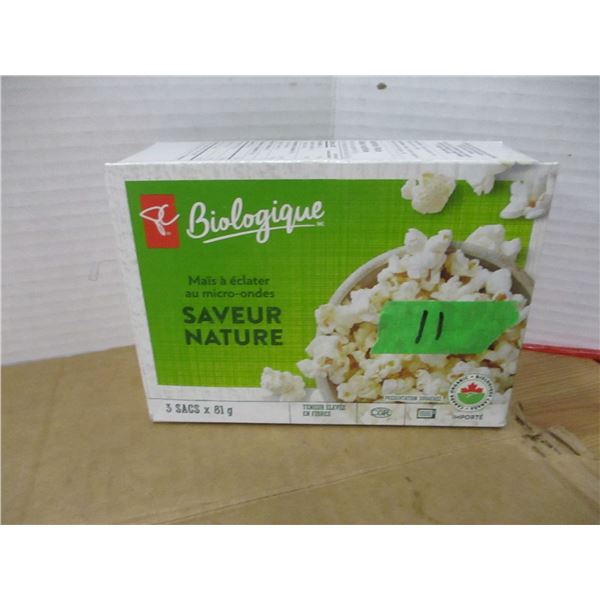 SHELF PULLS (AS IS):  MICROWAVE POPCORN (3 X 80 GRAM BAGS) - BOX