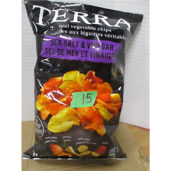 SHELF PULLS (AS IS):  TERRA SEA SALT & VINEGAR CHIPS (141G)