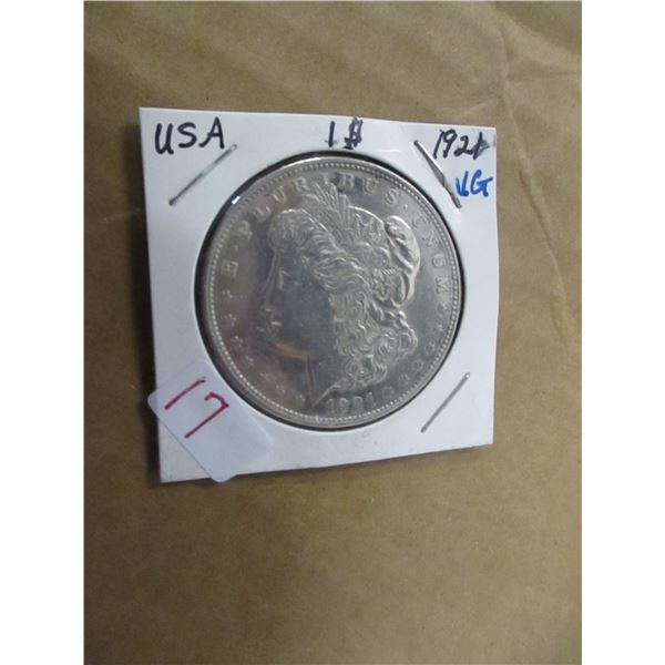 1921 USA MORGAN SILVER DOLLAR