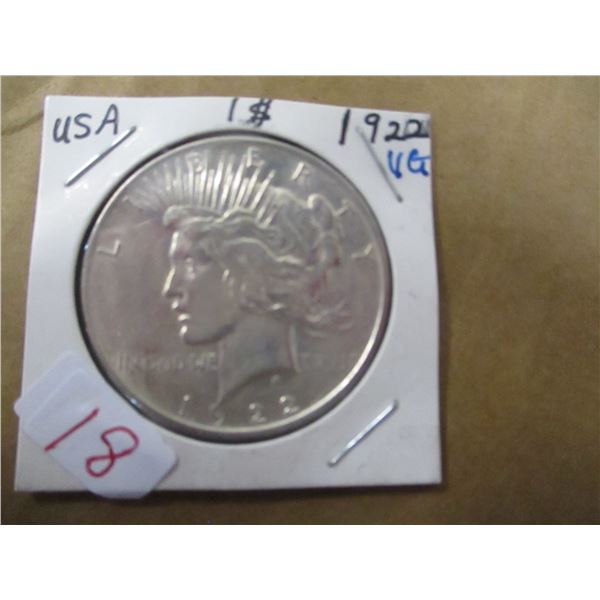 1922 USA MORGAN SILVER DOLLAR