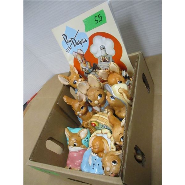 COLLECTABLE:  BOX C/W PENDELFIN ORNAMENTS