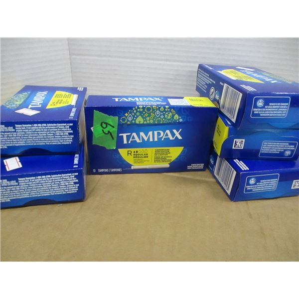 STORE CLOSE-OUT (AS IS):  TAMPONS - 6 BOXES