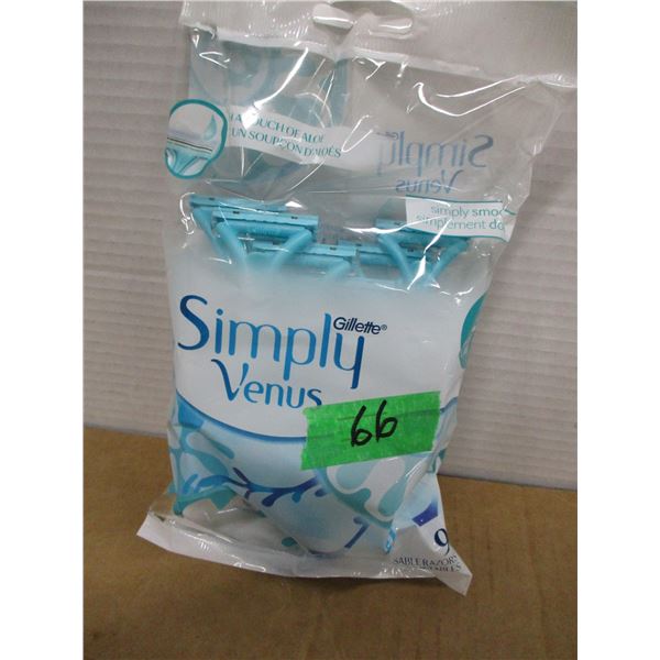 STORE CLOSE-OUT (AS IS):  LADIES DISPOSABLE RAZORS (9) - PACKAGE