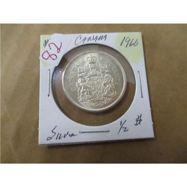 1966 CANADA SILVER HALF DOLLAR