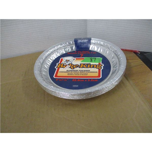 STORE CLOSE-OUT (AS IS):  9" PIE PLATES (7) - PACKAGE