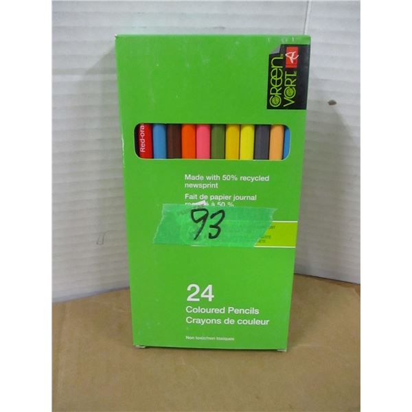 STORE CLOSE-OUT (AS IS):  GREENVORT COLORED PENCILS (24) - PACKAGE