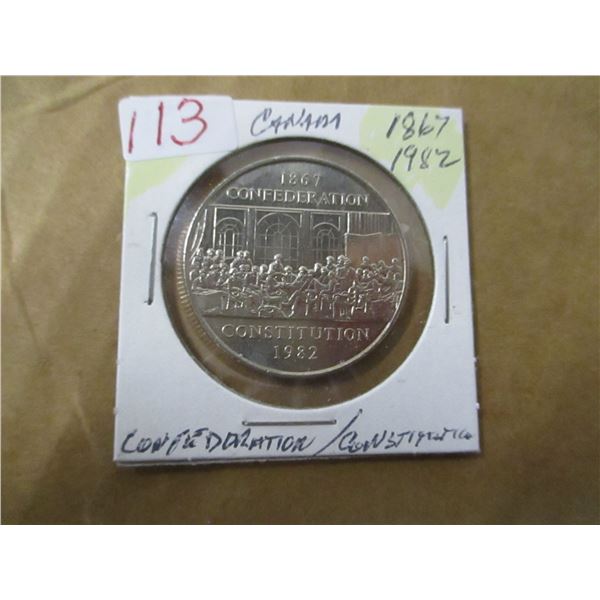 1867 CONFEDERATION - 1982 CONSTITUTION CANADA DOLLAR