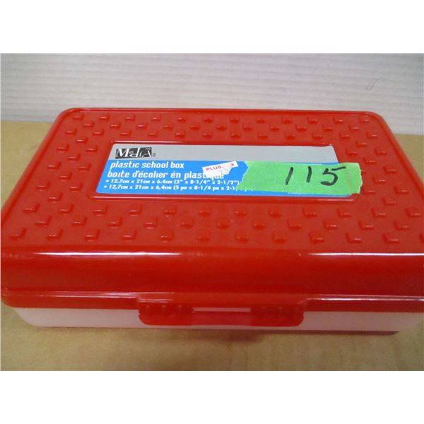 STORE CLOSE-OUT (AS IS):  PLASTIC SCHOOL BOX