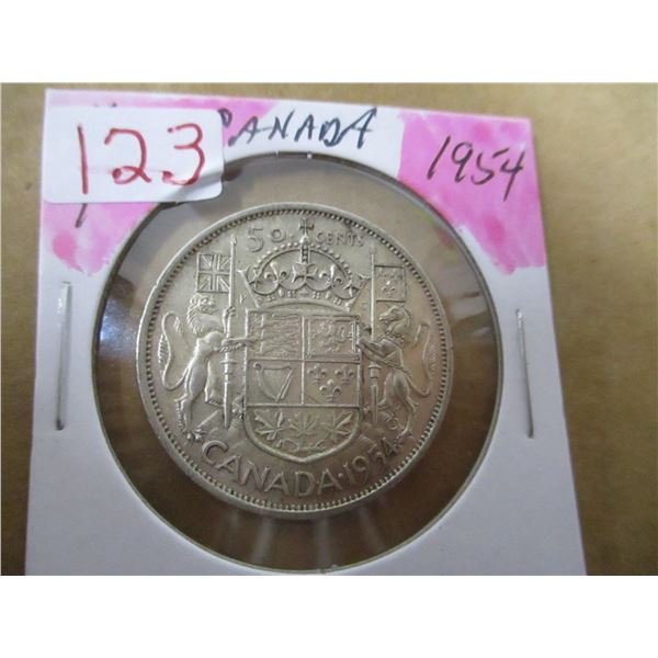 1954 CANADA SILVER HALF DOLLAR