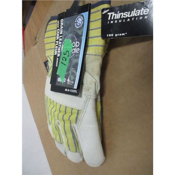 STORE CLOSE-OUT (AS IS):  GRAIN LEATHER GLOVES (ONE SIZE) - PAIR