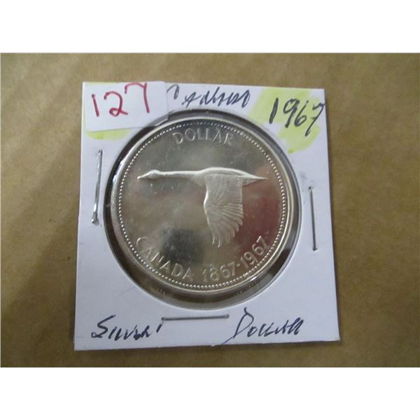 1967 CANADA GOOSE SILVER DOLLAR