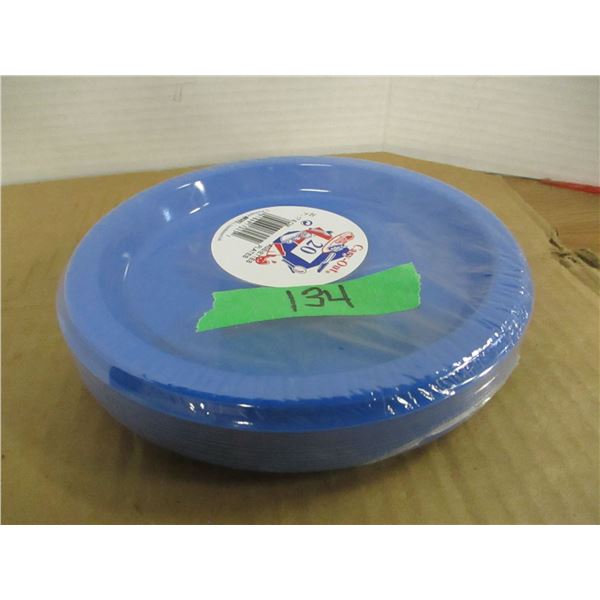 STORE CLOSE-OUT (AS IS):  BLUE 7" PLASTIC PLATES (20) - BUNDLE
