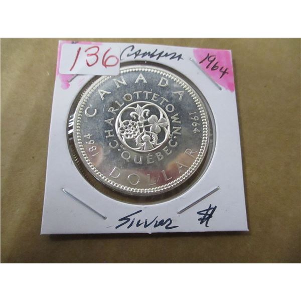 1964 CH/BU CANADA SILVER DOLLAR