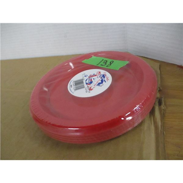 STORE CLOSE-OUT (AS IS):  RED 7" PLASTIC PLATES (20) - BUNDLE