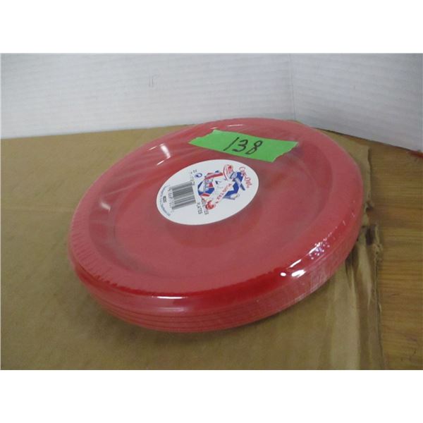 STORE CLOSE-OUT (AS IS):  RED 7" PLASTIC PLATES (20) - BUNDLE
