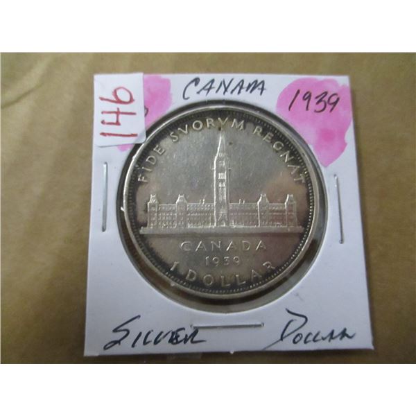 1939 CANADA KING GEORGE VI SILVER DOLLAR