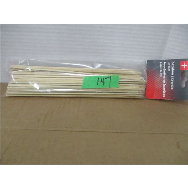 STORE CLOSE-OUT (AS IS):  BAMBOO SKEWERS (100) - PACKAGE