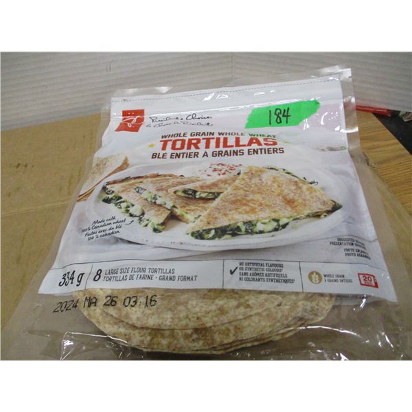 SHELF PULLS (AS IS):  LARGE TORTILLA SHELLS (8) - PACKAGE