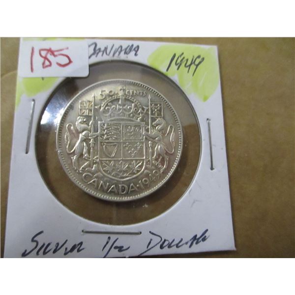1949 KING GEORGE VI SILVER HALF DOLLAR