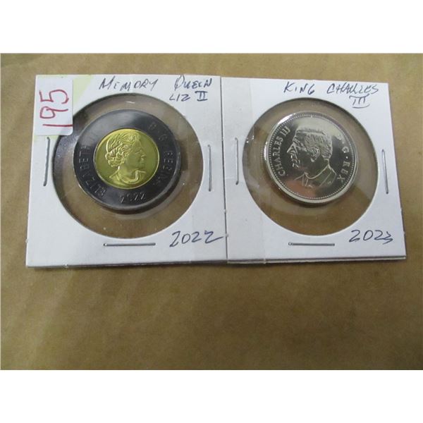 2022 - 2023 MEMORY OF QUEEN ELIZABETH & KING CHARLES III COIN SET