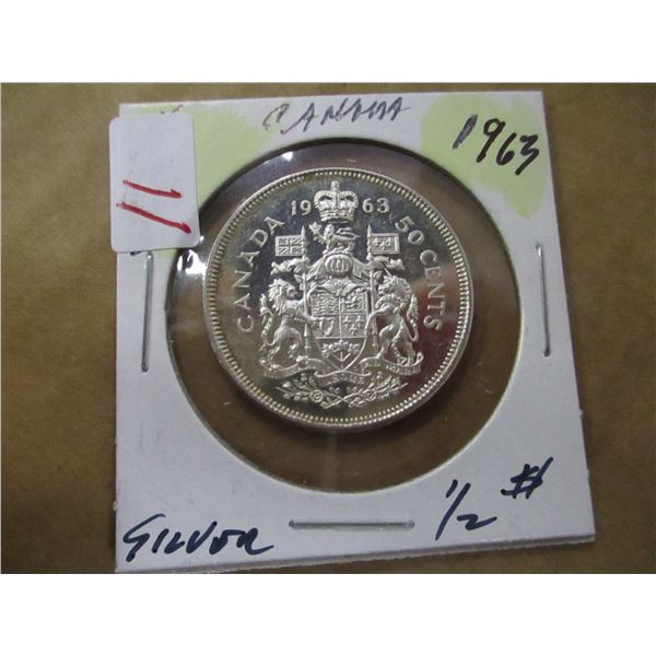 1963 CANADA SILVER HALF DOLLAR
