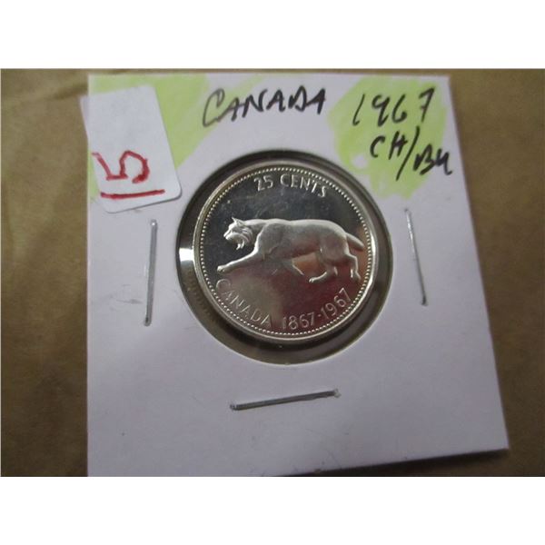 1967 CH/BU CANADA COUGAR SILVER QUARTER