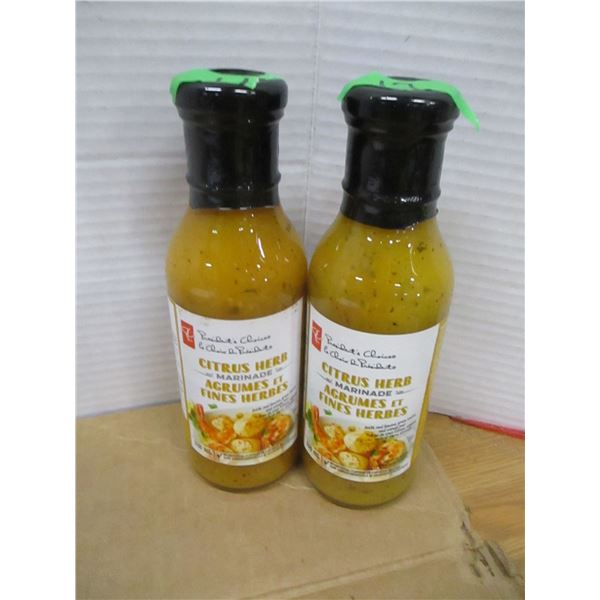 SHELF PULLS (AS IS):  CITRUS HERB MARINADE - 2 BOTTLES