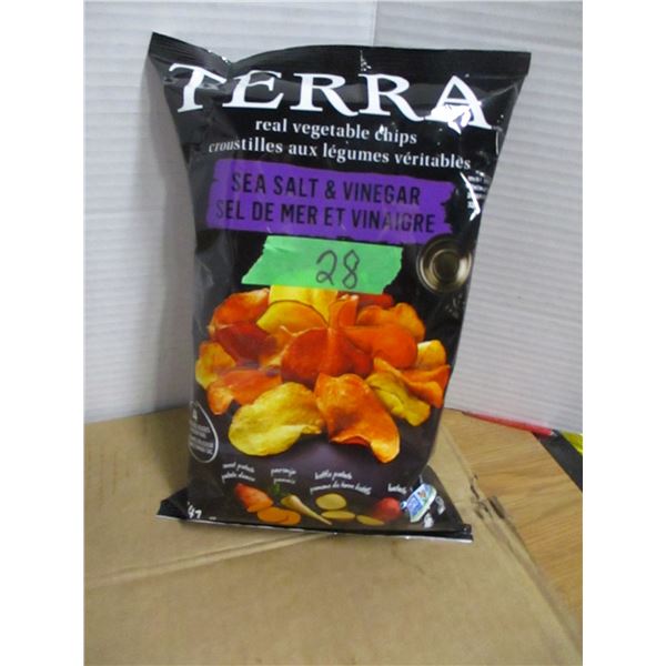 SHELF PULLS (AS IS):  TERRA SEA SALT & VINEGAR CHIPS (141G)