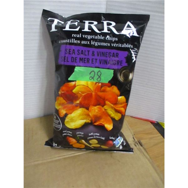 SHELF PULLS (AS IS):  TERRA SEA SALT & VINEGAR CHIPS (141G)