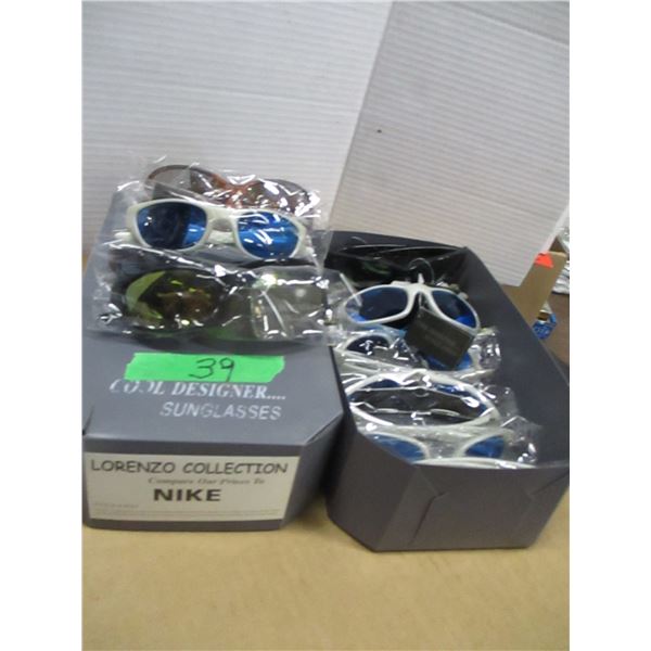 STORE CLOSE-OUT (AS IS):  BOX C/W 12 MIXED DESIGNER SUNGLASSES