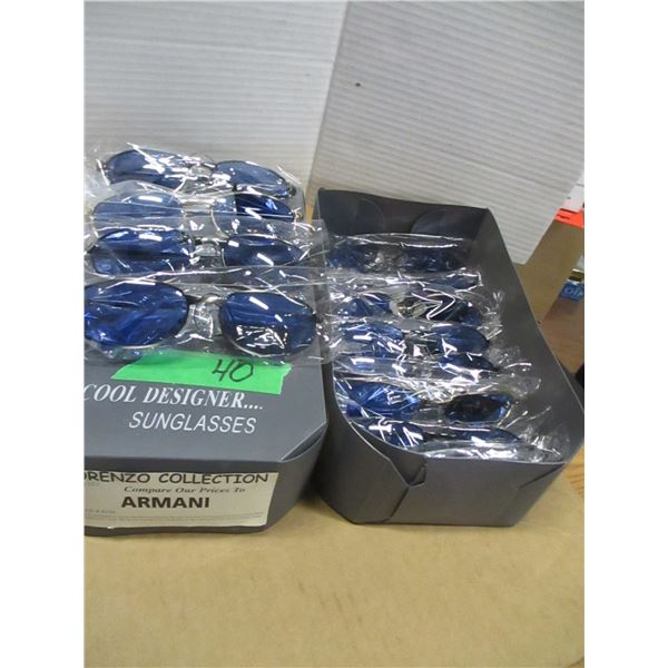 STORE CLOSE-OUT (AS IS):  BOX C/W 12 MIXED DESIGNER SUNGLASSES