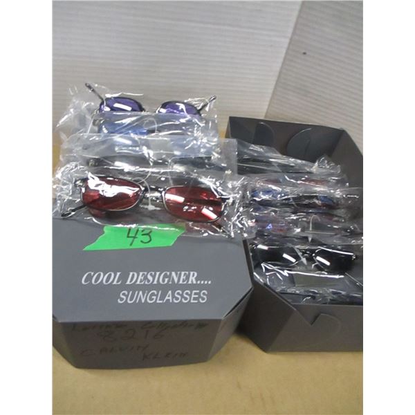 STORE CLOSE-OUT (AS IS):  BOX C/W 12 MIXED DESIGNER SUNGLASSES