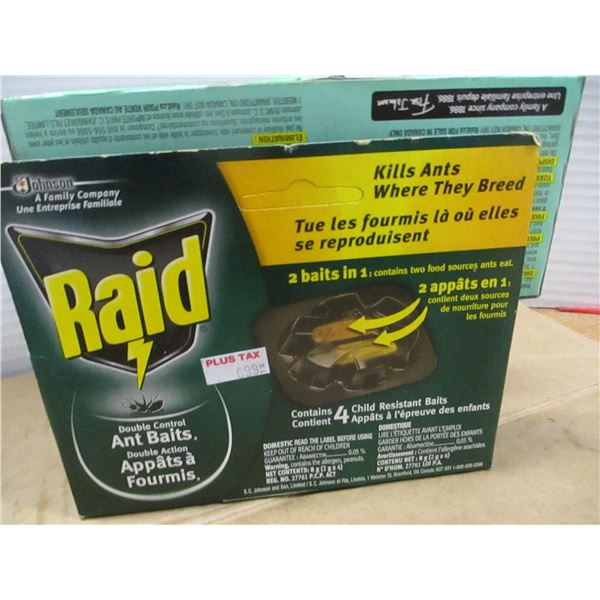 STORE CLOSE-OUT (AS IS):  4 PACKAGES ANT BAIT TRAPS (CHILD RESISTANT)