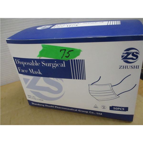 STORE CLOSE-OUT (AS IS):  FACE MASKS (50) - BOX