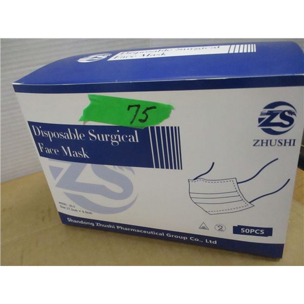 STORE CLOSE-OUT (AS IS):  FACE MASKS (50) - BOX