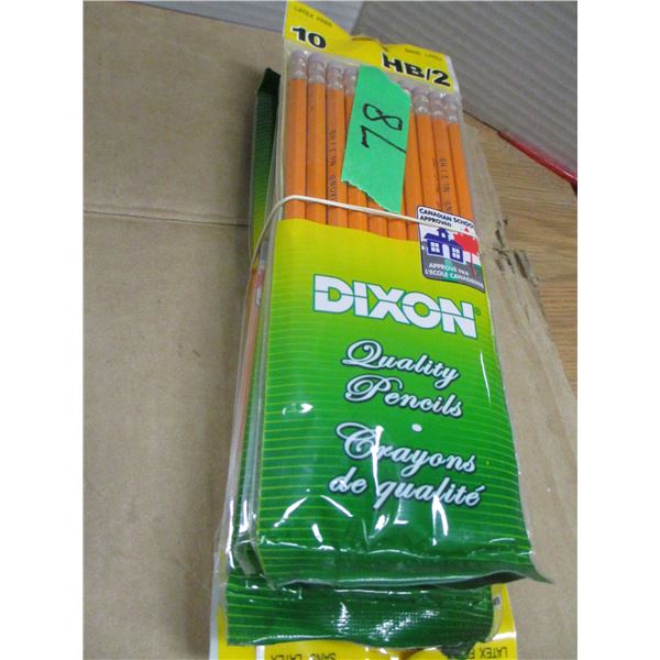STORE CLOSE-OUT (AS IS):  7 BAGS C/W 10 PENCILS EACH