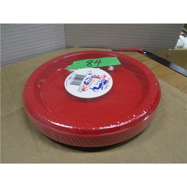 STORE CLOSE-OUT (AS IS):  RED 7" PLASTIC PLATES (20) - BUNDLE
