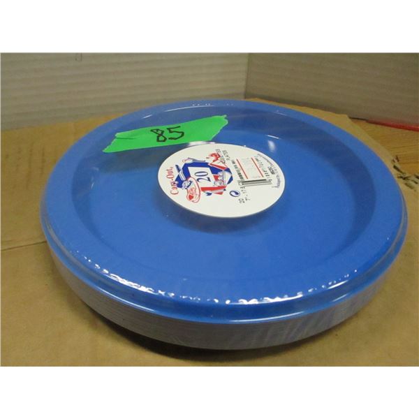 STORE CLOSE-OUT (AS IS):  BLUE 7" PLASTIC PLATES (20) - BUNDLE